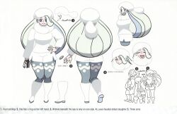1girl absurdres alternate_language big_hair blue_eyes boots breasts brother_and_sister brothers concept_art earrings english_text family fur_hat gloves gordie&#039;s_brothers_(pokemon) gordie&#039;s_sister_(pokemon) gordie_(pokemon) green_hair hand_on_own_hip hat highres jewelry long_hair long_sleeves looking_at_viewer mature_female melony_(pokemon) mixed-language_text mother_and_daughter mother_and_son multicolored_hair multiple_views nintendo official_art open_mouth pants pantyhose pantyhose_under_shorts pokemon pokemon_swsh ring scan shorts siblings single_glove smile sweater take_(takegarou) teeth third-party_source tongue white_boots
