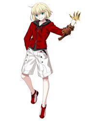1boy 3d anime_coloring aqua_eyes black_hood black_hoodie blonde_hair blue_pupils bob_cut child closed_mouth collarbone drawstring evil_grin evil_smile full_body game_cg gauntlets grin hair_between_eyes hand_in_pocket highres hood hood_down hoodie jacket leg_up legs_apart long_sleeves male_focus mario_gallo_bestino melty_blood melty_blood:_type_lumina no_socks non-web_source official_art open_hand piano_machine_(type-moon) pocket red_footwear red_jacket short_hair shorts simple_background smile solo takeuchi_takashi teeth transparent_background tsukihime tsukihime_(remake) two-tone_footwear type-moon walking white_footwear white_shorts zipper