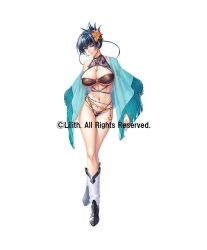 1girl blue_hair breasts igawa_asagi kagami_hirotaka large_breasts lilith-soft taimanin_(series) taimanin_asagi taimanin_rpgx
