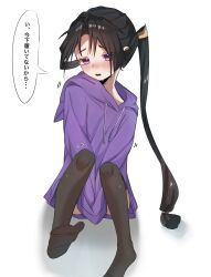 Rule 34 | 1boy, black hair, blush, highres, houjou tokiyuki (nige jouzu no wakagimi), long hair, long sleeves, looking at viewer, nige jouzu no wakagimi, open mouth, osugaki, ponytail, rame angel71, simple background, solo, very long hair