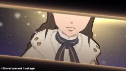 animated audible_speech black_hair bleach bleach:_brave_souls blue_eyes braid braided_ponytail breasts christmas japanese_audio kurotsuchi_nemu large_breasts long_hair official_alternate_costume tagme video
