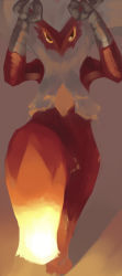 blaziken crossover diable_jambe fighting_stance furry gen_3_pokemon glowing jitsu_hidari nintendo one_piece pokemon pokemon_(creature) sanji_(one_piece) solo