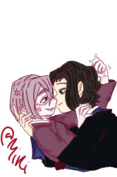 couple dazai_osamu_(isekai_shikkaku) genderswap genderswap_(ftm) isekai_shikkaku sacchan_(isekai_shikkaku) template yaoi
