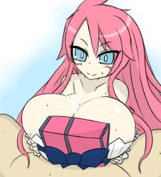 1boy 1girl artina_(disgaea) breasts disgaea disgaea_4 hetero huge_breasts paizuri penis solo_focus tagme vaba vulcanus_(disgaea_4)