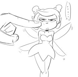 1girl breasts brokenlynx cleavage fairy female_focus lips navi nintendo solo the_legend_of_zelda wide_hips wings