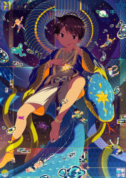 6+boys anklet bandaid bandaid_on_knee bandaid_on_leg black_hair bracelet dated forked_tongue jewelry looking_at_viewer male_focus multiple_boys necklace noeyebrow_(mauve) original short_hair single_sock snake socks solo_focus tongue