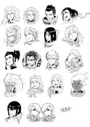 alpharius_omegon angron angry armor black_hair cable corvus_corax dark-skinned_female dark_skin facial_mark ferrus_manus fulgrim gas_mask gender_request genderswap greyscale hair_ornament highres horus_lupercal jaghatai_khan konrad_curze leaf_hair_ornament leman_russ lion_el&#039;jonson lorgar_aurelian magnus_the_red mask monochrome mortarion multiple_girls perturabo ponytail power_armor respirator roboute_guilliman rogal_dorn ryuusei_(mark_ii) sanguinius scar scar_across_eye scar_on_face short_hair siblings sisters smile vulkan war_hammer warhammer_40k weapon