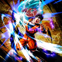 Rule 34 | 2boys, absurdres, aura, dragon ball, dragon ball legends, dragon ball super, father and son, highres, kaioken, multiple boys, muscular, muscular male, official art, punching, screaming, serious, son gohan, son goku, sparring, super saiyan, super saiyan blue, training, ultimate gohan