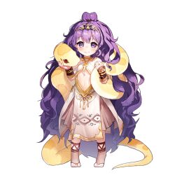 1girl closed_mouth gio_(maroon0924) long_hair medusa_(uchihime) midriff navel purple_eyes purple_hair snake tiara uchi_no_hime-sama_ga_ichiban_kawaii