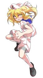 1girl anchor_print anchor_symbol black_shoes blonde_hair blue_sailor_collar blush commentary_request dairi double-parted_bangs from_side full_body hair_ribbon hat kitashirakawa_chiyuri large_variant_set looking_at_viewer medium_hair open_mouth phantasmagoria_of_dim.dream pink_hat pink_ribbon pink_serafuku pink_shirt pink_shorts pink_socks raised_eyebrows ribbon sailor_collar sailor_hat school_uniform serafuku shirt shoes short_sleeves shorts sideways_glance simple_background socks solo surprised tachi-e touhou touhou_(pc-98) transparent_background two_side_up variant_set yellow_eyes