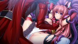 1boy 1girl armpits arms_behind_head arms_up breasts censored clenched_teeth clothing_aside dragon_boy elbow_gloves exs-tia_chevalier_(exs-tia_r) game_cg gloves grabbing_another&#039;s_breast groping hair_between_eyes hetero high_ponytail imminent_penetration imminent_rape imminent_vaginal inoino kouyoku_senki_exs-tia large_breasts large_variant_set leotard leotard_aside long_hair lying medium_breasts monster monster_boy mosaic_censoring nipples non-web_source official_art on_back penis pink_hair ponytail purple_eyes rape red_gloves restrained rieszverne_suzette_paladill shiny_skin solo_focus spread_legs teeth tentacles thighhighs torn_clothes torn_leotard torn_thighhighs variant_set very_long_hair white_leotard