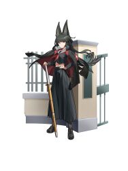 Rule 34 | 1girl, absurdres, alternate costume, animal ear fluff, animal ears, black hair, black jacket, black serafuku, black shoes, black skirt, blunt bangs, closed mouth, crop top, fox ears, fox girl, full body, hand on own hip, highres, holding, holding sword, holding weapon, hoshimi miyabi, jacket, jacket on shoulders, long hair, navel, neckerchief, pleated skirt, red eyes, red neckerchief, sailor collar, school uniform, serafuku, shinai, shoes, sinigo01, skirt, standing, sword, weapon, white sailor collar, wooden sword, zenless zone zero