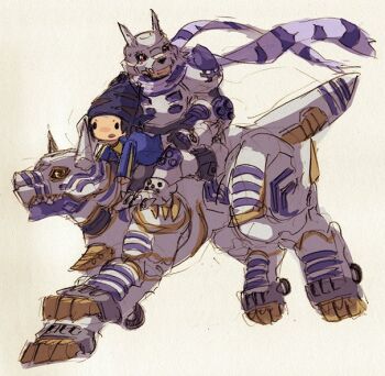 Rule 34 | digimon, digimon frontier, garmmy, garummon, minamoto kouji, wolfmon