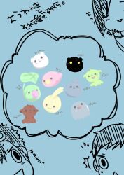 beak botamon chicomon chocomon digimon digimon_(creature) fang gummymon horns leaf leafmon open_mouth pacifier poyomon pururumon smile tsubumon yukimibotamon