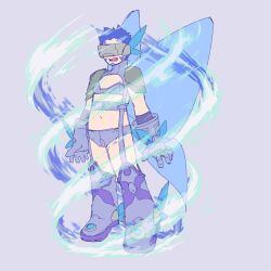 Rule 34 | alternate universe, boots, butterfly wings, digimon, digimon (creature), digimon frontier, fairimon, gerusyu, gloves, insect wings, male focus, mask, oridigi, original, purple hair, shibayama junpei, smile, solo, wind, wings