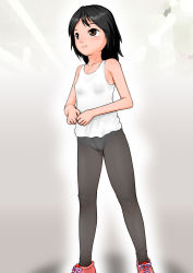 1girl artist_request blush breasts cameltoe flat_chest j7w loli pants small_breasts tagme yoga_pants