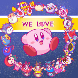 ^_^ adeleine closed_eyes coo_(kirby) dark_meta_knight daroach english_text flamberge_(kirby) francisca_(kaibutsu_oujo) gooey_(kirby) kine kine_(kirby) king_dedede kirby kirby:_planet_robobot kirby:_star_allies kirby_(series) magolor mallet marx_(kirby) meta_knight nintendo ribbon_(kirby) rick_(kirby) sky star_(symbol) susie_(kirby) taranza zan_partizanne