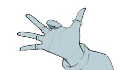 1girl amiya_(arknights) arknights greyscale hand_focus highres jewelry long_sleeves monochrome multiple_rings ring simple_background solo teasmacker thumb_ring white_background