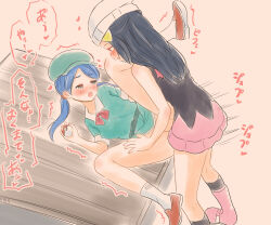 1girl azumanishiki blush clothed_sex futa_with_female futanari hat highres holding holding_poke_ball nintendo non-web_source picnicker_(pokemon) poke_ball pokemon pokemon_dppt sex