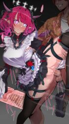 1boy 1girl bar_censor black_thighhighs blush breasts censored halo heterochromia hololive hololive_english horns hypnosis irys_(hololive) large_breasts long_sleeves medium_hair mind_control mp150_plus penis pink_eyes pink_hair pink_horns pussy sex solo_focus thighhighs thighs vaginal virtual_youtuber white_halo