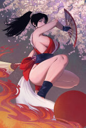 1girl breasts fatal_fury large_breasts long_hair shiranui_mai
