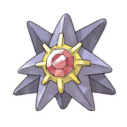full_body gem gen_1_pokemon nintendo no_humans official_art pokemon pokemon_(creature) pokemon_focus pokemon_frlg red_gemstone simple_background solo starmie sugimori_ken third-party_source white_background