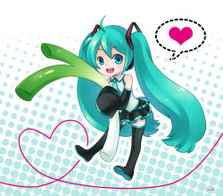 Rule 34 | 1girl, ahoge, black boots, black skirt, black sleeves, blue eyes, blue hair, blue necktie, blush, boots, chibi, chibi only, collared shirt, commentary request, crodire, detached sleeves, full body, grey shirt, hatsune miku, heart, heart of string, long hair, long sleeves, looking at viewer, miniskirt, necktie, open mouth, pleated skirt, polka dot, polka dot background, shirt, skirt, sleeveless, sleeveless shirt, sleeves past fingers, sleeves past wrists, smile, solo, spoken heart, spring onion, thigh boots, twintails, very long hair, vocaloid, white background