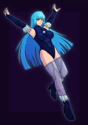 1girl absurdres batman:_arkham blue_eyes blue_hair cosplay dc_comics highres killer_frost kula_diamond snk suicide_squad the_king_of_fighters