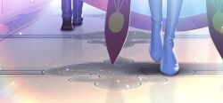 1boy 1girl artist_request black_pants boots brown_shoes fate/grand_order fate_(series) floor game_cg irisviel_von_einzbern irisviel_von_einzbern_(caster) lord_el-melloi_ii official_art pants shoes third-party_source walking waver_velvet white_boots