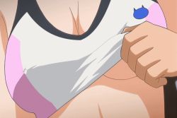 10s 1girl animated animated_gif blonde_hair bouncing_breasts breasts gundam gundam_build_fighters gundam_build_fighters_try hoshino_fumina jk_to_inkou_kyoushi_4 third-party_edit
