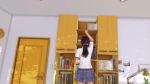 3d animated bag bed bedroom black_hair book bookshelf cabinet calendar chair clock clothes_lift door hand_fan hat lamp panties photo_(object) plaid_clothes plaid_skirt ponytail room running school_uniform skirt skirt_lift socks stool table throwing underwear upskirt video vr_kanojo what white_panties wind wind_lift