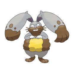 artist_request buck_teeth closed_eyes diggersby full_body gen_6_pokemon nintendo no_humans official_art pokemon pokemon_(creature) pokemon_focus pokemon_xy simple_background smile solo standing teeth third-party_source whiskers white_background