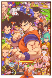 6+boys 6+girls :d ^_^ absolutely_everyone alien android_16 android_17 android_18 android_8 annotated announcer_(dragon_ball) baba_(dragon_ball) bald beard bee_(dragon_ball) bikini_(dragon_ball) black_border black_cat black_hair black_hat blonde_hair blue_eyes blue_hair blunt_bangs blush_stickers border bra_(dragon_ball) bubbles_(dragon_ball) bulma caroni_(dragon_ball) cat chaozu chi-chi_(dragon_ball) child closed_eyes closed_mouth colored_skin commentary creature dai_kaiou dark-skinned_male dark_skin dende dinosaur dog dr._brief_(dragon_ball) dragon_ball dragonball_z dual_persona earrings east_kaiou edwin_huang english_commentary enma_daiou_(dragon_ball) erasa_(dragon_ball) everyone facial_hair fighting_stance flying_nimbus gorilla green_skin gregory_(dragon_ball) gyuu_maou hair_bobbles hair_bun hair_ornament hair_ribbon happy hat highres horns icarus_(dragon_ball) jewelry jimmy_firecracker kaioushin kami-sama_(dragon_ball) karin_(dragon_ball) kibito kienzan kuririn long_hair looking_at_viewer lunch_(dragon_ball) lunch_(good)_(dragon_ball) majin_buu maron_(dragon_ball) marron_(dragon_ball) mature_female miss_piiza mister_popo mr._satan multiple_boys multiple_girls muscular mustache muten_roushi muuri_(dragon_ball) north_kaiou old old_man olibu_(dragon_ball) oolong open_mouth outside_border pan_(dragon_ball) panchy parted_bangs piccolo pig pig_snout piiza pikkon pink_skin pirozhki_(dragon_ball) pointy_ears ponytail puar purple_hair ribbon rou_kaioushin saichoro saiyan serious sharpner shin_(dragon_ball) short_hair single_hair_bun smile son_gohan son_goku son_goten south_kaiou spiked_hair sunglasses suno_(dragon_ball) suspenders tama_(dragon_ball) tapion tenshinhan third_eye trunks_(dragon_ball) trunks_(future)_(dragon_ball) turtle twintails umigame_(dragon_ball) upa_(dragon_ball) uub vegeta videl west_kaiou white_border widow&#039;s_peak wristband yajirobe yamcha zangya