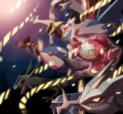 alternate_color black_sclera closed_mouth colored_sclera commentary_request creatures_(company) dialga fang fangs from_side game_freak gen_2_pokemon gen_3_pokemon gen_4_pokemon gen_5_pokemon gen_6_pokemon giratina giratina_(origin) glowing glowing_eyes green_eyes groudon highres hoopa hoopa_(confined) kyogre kyurem latias latios legendary_pokemon lugia mythical_pokemon nintendo no_humans open_mouth palkia pokemon pokemon_(creature) rayquaza shiny_pokemon skin_fang smile teeth tongue yellow_eyes yellow_sclera yukifuri_tsuyu