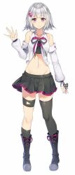 Rule 34 | 1girl, artist request, groin, midriff, navel, official art, short hair, skirt, smile, tagme, virtual youtuber, yomemi