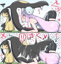 Rule 34 | absurdres, bow-shaped hair, character hair ornament, gen 3 pokemon, hair ornament, highres, iono (pokemon), mawile, multicolored hair, nubebenbe, pokemon, pokemon (creature), pokemon sv, two-tone hair