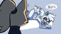 absurdres animal_ears feet_in_air highres nude qqlettuce seductive_smile sega smile sonic_(series) sonic_the_hedgehog_(idw) tail tangle_the_lemur whisper_the_wolf yuri