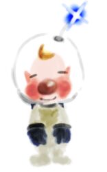 1boy absurdres backpack bag big_nose blonde_hair blue_bag blue_gloves blush closed_eyes closed_mouth commentary_request full_body gloves happy helmet highres iat-418 louie_(pikmin) male_focus nintendo pikmin_(series) pointy_ears radio_antenna short_hair simple_background smile solo space_helmet spacesuit standing straight-on very_short_hair white_background