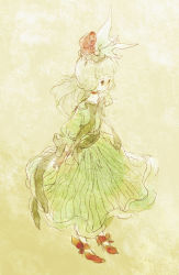 1girl bad_id bad_pixiv_id dress female_focus green_dress ica solo tagme