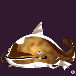 1girl alphes_(style) catfish female_focus fins fish kaoru_(gensou_yuugen-an) namazu_(touhou) parody smile solo style_parody touhou whiskers