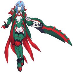 1other ^_^ androgynous armor armored_boots ascot belt black_belt blue_hair bob_cut boots bow center-flap_bangs closed_eyes closed_mouth coat collar commentary cuisses dalachi_(headdress) dracovish facing_viewer frilled_shirt_collar frilled_sleeves frills gauntlets gen_8_pokemon greaves green_armor green_boots green_coat green_vest hair_bow hair_ornament hairclip head_tilt highres holding holding_sword holding_weapon index_finger_raised lapels legs_together lollypopcandy8050 long_sleeves nintendo open_clothes open_coat other_focus pants pauldrons peaked_lapels personification pokemon poleyn red_coat red_collar shirt short_hair shoulder_armor simple_background single_gauntlet single_pauldron single_sidelock smile solo standing straight-on sword thigh_boots two-sided_coat two-sided_fabric vest weapon white_ascot white_background white_bow white_pants white_shirt