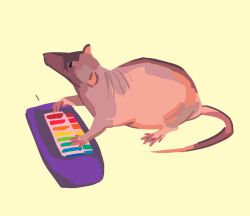 animal animal_focus animated animated_gif closed_eyes deactivated334879 instrument meme mouse_(animal) music musical_note neil_banging_out_the_tunes_(meme) no_humans piano playing_instrument real_life simple_background yellow_background