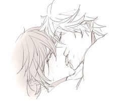 004s_4 2boys blush french_kiss genshin_impact greyscale image_sample kiss monochrome multiple_boys pixiv pixiv_sample tartaglia_(genshin_impact) white_background yaoi zhongli_(genshin_impact)