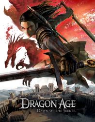 1girl cassandra_pentaghast city dragon dragon_age dragon_age_2 dual_wielding holding official_art sword weapon