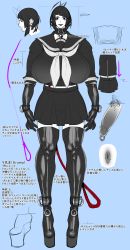 Rule 34 | 1futa, absurdres, ahoge, antenna hair, anus piercing, asymmetrical bangs, body hair, boots, breasts, collar, earrings, elbow gloves, facial hair, futa without pussy, futanari, gloves, high heels, highres, huge breasts, impossible clothes, jewelry, leg hair, miniskirt, monochrome, original, penis, penis piercing, piercing, platform boots, platform footwear, platform heels, profile, school uniform, serafuku, skirt, solo, stubble, thigh boots, thighhighs, torontotarou, translation request