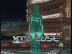 1girl 3d alpha-152 animated animated_gif bouncing_breasts breasts colored_skin dead_or_alive dead_or_alive_4 female_focus green_skin long_hair monster_girl nude slime_girl solo tecmo text_focus walking wind