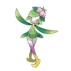 Rule 34 | 1girl, artist request, flower, full body, hisuian lilligant, leaf, nintendo, no mouth, official art, pink eyes, pink flower, pokemon, pokemon (creature), pokemon focus, pokemon legends: arceus, solo, third-party source, transparent background