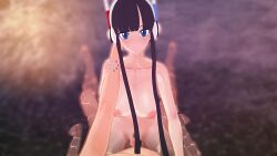 1boy 1girl 3d animated artist_request black_hair blue_eyes blue_nails bouncing_breasts breasts censored completely_nude cum cum_in_pussy ejaculation elesa_(pokemon) female_pubic_hair fingernails grinding headphones hetero huge_filesize koikatsu_(medium) large_breasts long_hair looking_at_viewer mixed-sex_bathing moaning mosaic_censoring navel nintendo nipples nude partially_submerged penis pokemon pokemon_bw2 pov pov_crotch pov_hands pubic_hair pussy sex shared_bathing sitting sound straddling tagme upright_straddle vaginal video water