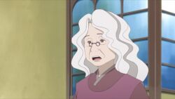 1girl asaki female_focus long_hair naruto_(series) naruto_shippuuden open_mouth red_eyes white_hair