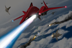 ace_combat adf-01_falken aerial_battle airborne_laser aircraft airplane bandai_namco battle blue_laser breath_weapon cannon cloud directed-energy_weapon energy energy_beam energy_cannon energy_weapon explosion fighter_aircraft fighter_jet fire glowing highres laser laser_cannon laser_weapon military military_vehicle mouth_beam no_humans open_mouth project_aces sky smoke stealth_aircraft su-32 tactical_laser_system war weapon weapon_focus zephyr164